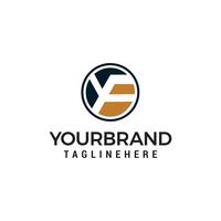 Buchstabe yf Logo-Design-Konzept-Vorlage Vektor
