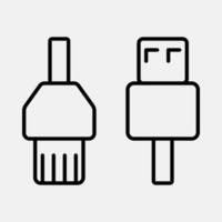 USB-Kabel-Symbol vektor