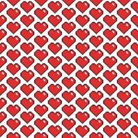 vektor seamless mönster av hjärtan. ljus pixel bakgrund. kärlek. alla hjärtans dag. print kan användas för bröllopsinbjudningar, omslag, vykort, tapeter