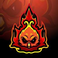 phoenix head maskot esport logo design vektor