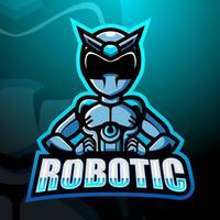 robot maskot esport logotypdesign vektor