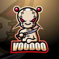 voodoo maskot esport logotypdesign vektor