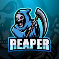 reaper skull maskot esport logotypdesign vektor