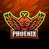 phoenix maskot esport logotypdesign vektor