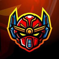 robot maskot esport logotypdesign vektor