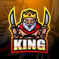 king mascot esport logotypdesign vektor