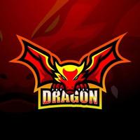 dragon mascot esport logotypdesign vektor