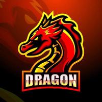 dragon mascot esport logotypdesign vektor