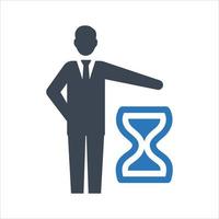 Business-Zeitplan-Symbol, Mitarbeiter-Zeitmanagement vektor