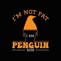 Pinguin-T-Shirt-Design vektor