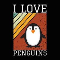 Pinguin-T-Shirt-Design vektor