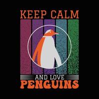 Pinguin-T-Shirt-Design vektor