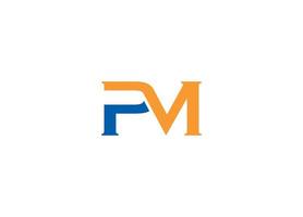 pm moderne Logo-Design-Vektorsymbol-Vorlage vektor