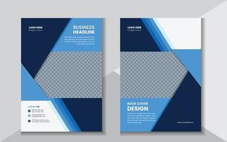 kreative blaue Corporate Book Cover-Vorlage vektor