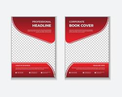 moderne rote Corporate Book Cover-Vorlage vektor