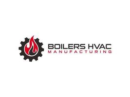 Boiler HVAC Business Logo für die Anziehungskraft auf High-End-Privatkunden und gewerbliche Kunden, die die Kundenelite zeigen vektor