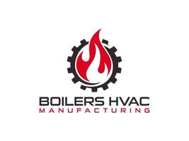 Boiler HVAC Business Logo für die Anziehungskraft auf High-End-Privatkunden und gewerbliche Kunden, die die Kundenelite zeigen vektor