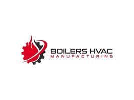 Boiler HVAC Business Logo für die Anziehungskraft auf High-End-Privatkunden und gewerbliche Kunden, die die Kundenelite zeigen vektor