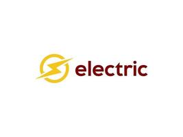 cirkulär blixt åska energi elektrisk enkel men ren professionell logotyp på vit bakgrund. för el-, bygg- och säkerhetsföretag. vektor