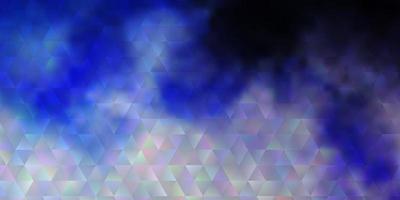 hellviolette Vektorvorlage mit Kristallen, Dreiecken. vektor