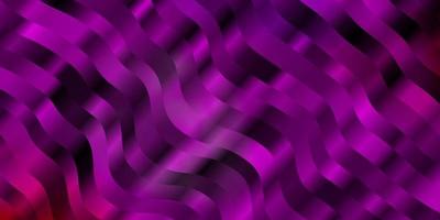 mörk lila, rosa vektormall med böjda linjer. vektor