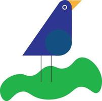 vektor serie djur, vektorer av vackra blå fåglar. bra för ikoner, logotyper och inlärningsmedia.