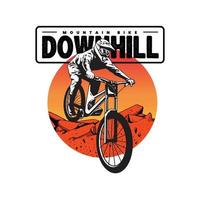 downhill mtb konstverk vektor