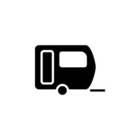 wohnwagen, wohnmobil, reise solide symbol vektor illustration logo vorlage. für viele Zwecke geeignet.