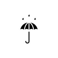 Regenschirm, Wetter, Schutz solide Symbol Vektor Illustration Logo Vorlage. für viele Zwecke geeignet.