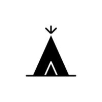 läger, tält, camping, resor solid ikon vektor illustration logotyp mall. lämplig för många ändamål.