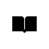 bok, läsa, bibliotek, studera fast ikon vektor illustration logotyp mall. lämplig för många ändamål.