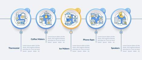 exempel på infografiska mallar för daglig automationscirkel. datavisualisering med 3 steg. process tidslinje info diagram. arbetsflödeslayout med linjeikoner. lato-fet, vanliga typsnitt som används vektor