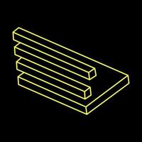 omöjlig form, optisk illusion, vektor. linjekonst. optiska konstobjekt. geometrisk figur. vektor