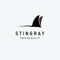 stingray logotyp vintage illustration, manta rays vektor designkoncept, ocean äventyr koncept