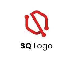 sexkantig logotyp design, bokstaven s och q logotyp, lämplig för företag vektor