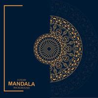 luxus mandala islamischer hintergrund mit goldenem arabeskenmuster, ornamentaler hintergrund. hochzeitskarte, cover.vector in der abbildung vektor