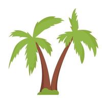 Palme im flachen Stil isoliert auf weißem Hintergrund vektor