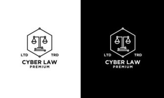 Premium-Cyber-Gesetz-Gerechtigkeitslogo vektor