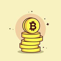 bitcoin flache symbolvektorillustration vektor