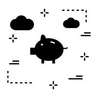 Vektor-Sparschwein-Symbol vektor