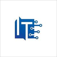 it-logotypdesign för IT-företagets logotypdesignvektor vektor