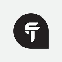 Anfangsbuchstabe tf oder ft Logo-Vektor-Design-Vorlage vektor