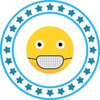 Vektor medizinische Maske Emoji-Symbol