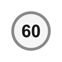 Vector Speed Limit 60 Icon