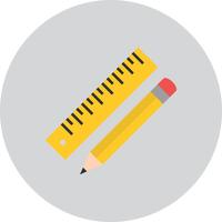 Vektor-Bleistift und Lineal-Symbol vektor