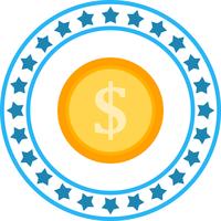 Vector Dollor Coin Icon