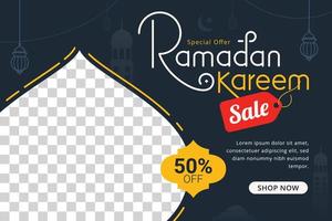 ramadan försäljning banner rabatt mall design för företagsfrämjande vektor