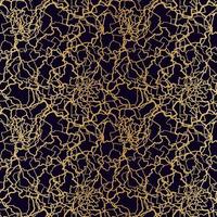 kintsugi konst sömlösa mönster med guld tunna linjer och abstrakta skärvor på mörk lyx bakgrund vektor