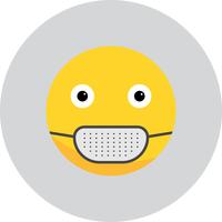 Vektor medizinische Maske Emoji-Symbol