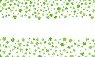 Shamrock oder grüner Klee lässt Design-Vektorillustration des Musterhintergrundes flache lokalisiert auf weißem Hintergrund. vektor